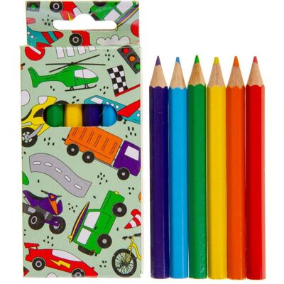 Imports, Malstifte, Buntstifte Fahrzeuge, 6-tlg. (6x) Imports, Malstifte, Buntstifte Fahrzeuge, 6-tlg. (6x)