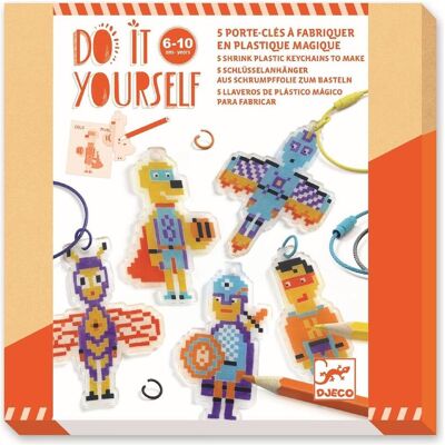 Djeco DIY - Schlüsselanhänger aus Schrumpffolie Djeco DIY - Schlüsselanhänger aus Schrumpffolie