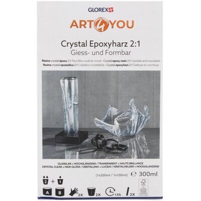 Glorex, Modelliermasse, Crystal Epoxyharz 2:1 300ml Glorex, Modelliermasse, Crystal Epoxyharz 2:1 300ml