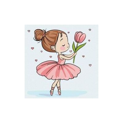 Ideyka Malen nach Zahlen - Frühlingsballerina für Kinder Ideyka Malen nach Zahlen - Frühlingsballerina für Kinder