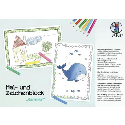 Ludwig Bähr Kunst & Bastelblock - A5, 220g/m², 5er Pack, 18 Rahmen Ludwig Bähr Kunst & Bastelblock - A5, 220g/m², 5er Pack, 18 Rahmen