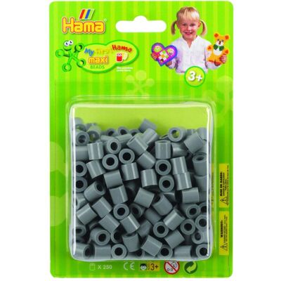 Hama Bügelperlen Maxi - Grau, 250 Stück Hama Bügelperlen Maxi - Grau, 250 Stück