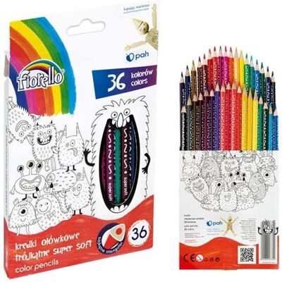 Fiorello, Malstifte, Superweiche Buntstifte, 36 Farben Dreier (36x) Fiorello, Malstifte, Superweiche Buntstifte, 36 Farben Dreier (36x)