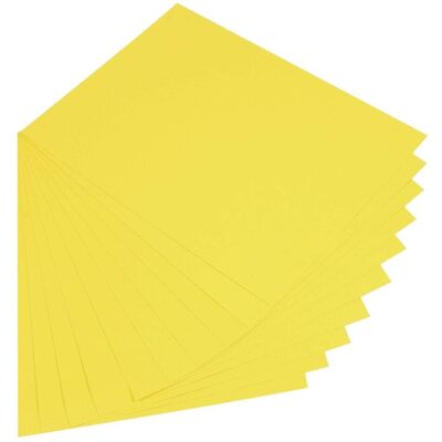 Folia, Bastelpapier, Tonpapier, (B)500 x (H)700 mm, 130 g/qm, zitronengelb (130 g/m², 10x) Folia, Bastelpapier, Tonpapier, (B)500 x (H)700 mm, 130 g/qm, zitronengelb (130 g/m², 10x)
