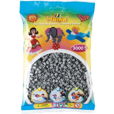 Toymax Hama midi perler 3000stk grå Toymax Hama midi perler 3000stk grå