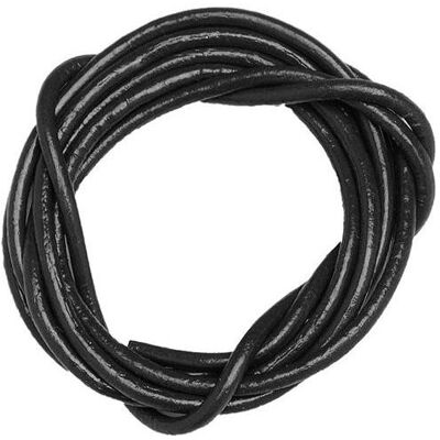 Glorex Lederriemen schwarz 2mm/1m Glorex Lederriemen schwarz 2mm/1m