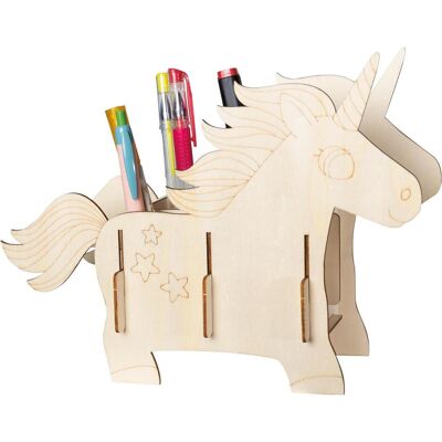 Pebaro Holzbausatz Laser cut Stiftehalter Einhorn Pebaro Holzbausatz Laser cut Stiftehalter Einhorn