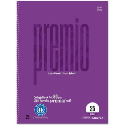 Staufen, Heft + Block, Collegeblock Premio, 90 g/qm, DIN A4, 9mm liniert mit Rand, 80 Blatt (A4, Weicher Einband) Staufen, Heft + Block, Collegeblock Premio, 90 g/qm, DIN A4, 9mm liniert mit Rand, 80 Blatt (A4, Weicher Einband)