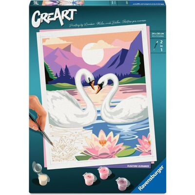 Ravensburger CreArt, Malen nach Zahlen Adults Trend - Eleganz der Schwäne Ravensburger CreArt, Malen nach Zahlen Adults Trend - Eleganz der Schwäne