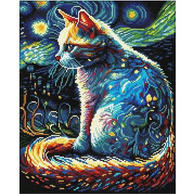 Diamond Dotz Diamond Painting Katze bei Nacht Diamond Dotz Diamond Painting Katze bei Nacht