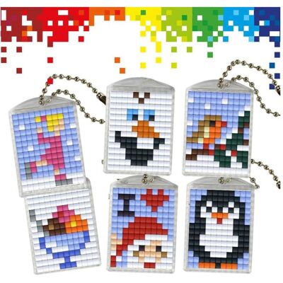 Magni PRACHT Bastelset Pixel Spass Nr. 68 Winter 6 Medaillons Magni PRACHT Bastelset Pixel Spass Nr. 68 Winter 6 Medaillons