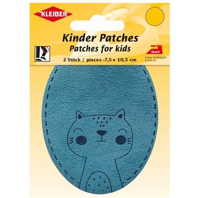 Kleiber Kinder Bügel-Patches 7,5x10,5cm katze-blau 2 St, Applikationen, Blau, Mehrfarbig Kleiber Kinder Bügel-Patches 7,5x10,5cm katze-blau 2 St, Applikationen, Blau, Mehrfarbig