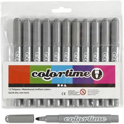 Creativ Company, Marker, Grijze Jumbo Stiften, 12st. (12x) Creativ Company, Marker, Grijze Jumbo Stiften, 12st. (12x)