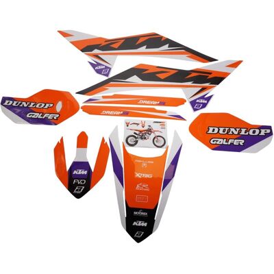Blackbird, Sticker, Aufkleber-Set KTM SX 85 '25 DREAM 5 Farben Orange Weiss Schwarz Blackbird, Sticker, Aufkleber-Set KTM SX 85 '25 DREAM 5 Farben Orange Weiss Schwarz