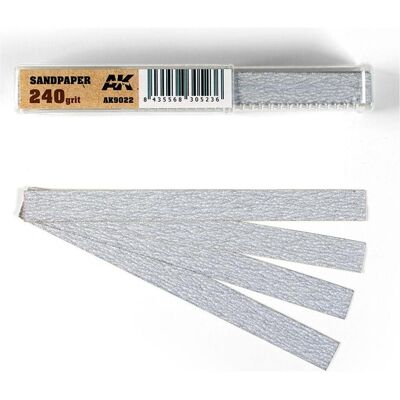 AK Interactive Dry Sandpaper 240 grit x 50 units AK Interactive Dry Sandpaper 240 grit x 50 units