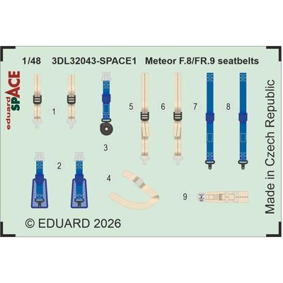 Eduard Meteor F.8/FR.9 seatbelts SPACE for Revell Eduard Meteor F.8/FR.9 seatbelts SPACE for Revell