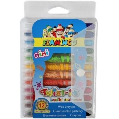 Flamingo, Malstifte, Twist-it Mini-Buntstifte 12 Farben (12x) Flamingo, Malstifte, Twist-it Mini-Buntstifte 12 Farben (12x)