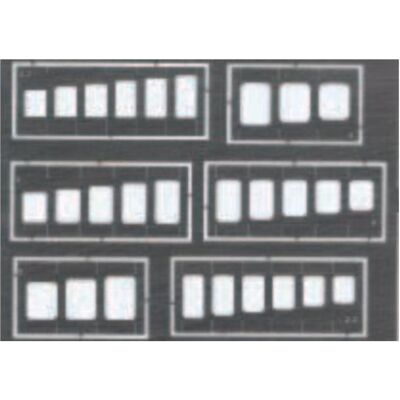Eduard Quadrate und Rechtecke Gravierschablone Eduard Quadrate und Rechtecke Gravierschablone