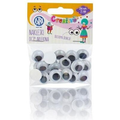 Astra Selbstklebende Augen 15 mm Harlekinaugen Astra Selbstklebende Augen 15 mm Harlekinaugen