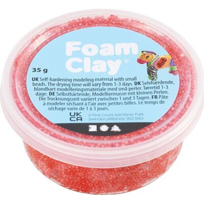 Foam Clay, Modelliermasse, , red, 35 g/ 1 tub Foam Clay, Modelliermasse, , red, 35 g/ 1 tub