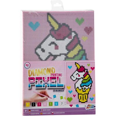 Grafix Pixel-by-Number-Leinwand - Einhorn Grafix Pixel-by-Number-Leinwand - Einhorn