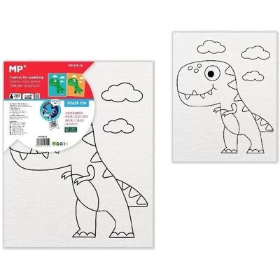 Teka, Mal Zubehör, Dinosaurier-Malleinwand 20x25 Teka, Mal Zubehör, Dinosaurier-Malleinwand 20x25