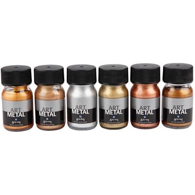 Creativ Company, Künstlerfarbe + Bastelfarbe, Art Metal Set (180 ml) Creativ Company, Künstlerfarbe + Bastelfarbe, Art Metal Set (180 ml)