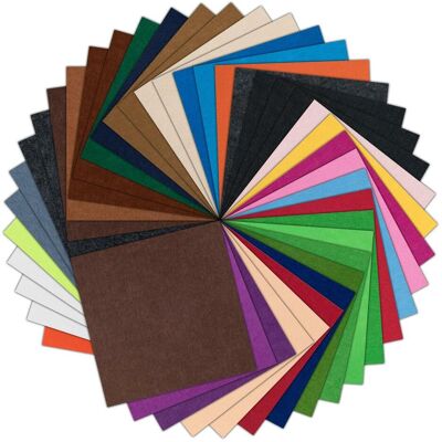 Loklik Felt Sheet Bundle 1.0 mm - Mix Color - 42 pack (20.50 x 20.50 cm) Loklik Felt Sheet Bundle 1.0 mm - Mix Color - 42 pack (20.50 x 20.50 cm)
