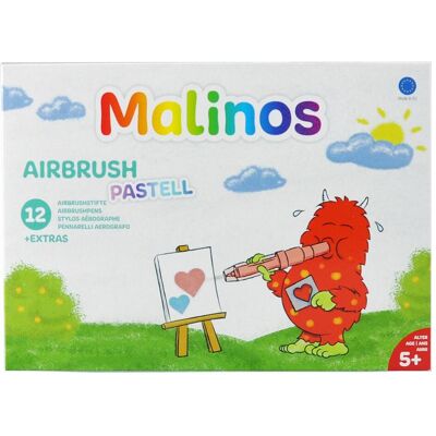 Amewi Malinos Airbrush Pastell, 12 Stifte und 8 Schablonen Amewi Malinos Airbrush Pastell, 12 Stifte und 8 Schablonen