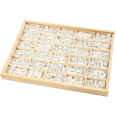 Creativ Company Holz-Buchstabenperlen Weiss A-Z, 750 Stück. Creativ Company Holz-Buchstabenperlen Weiss A-Z, 750 Stück.