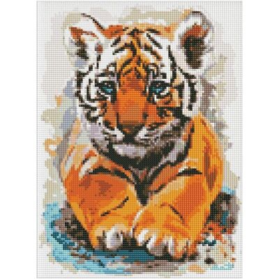 Ideyka Diamond Painting - Tigerjunges mit Rahmen 30 x 40 cm Ideyka Diamond Painting - Tigerjunges mit Rahmen 30 x 40 cm