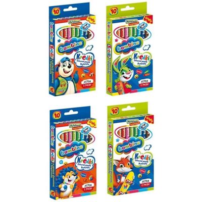 St. Majewski, Malstifte, BAMBINO Buntstifte im Holzetui mit Spitzer, 10 Farben (10x) St. Majewski, Malstifte, BAMBINO Buntstifte im Holzetui mit Spitzer, 10 Farben (10x)