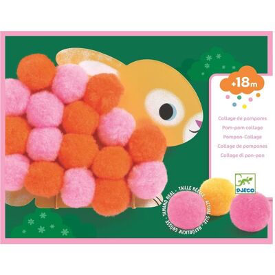 Djeco Grosse Pompoms Collagen Tiere Djeco Grosse Pompoms Collagen Tiere