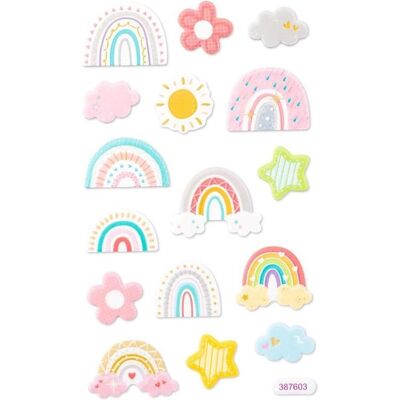 Brewis, Sticker, Regenbogen-Schaumstoffaufkleber, die im Dunkeln leuchten (16 Sticker) Brewis, Sticker, Regenbogen-Schaumstoffaufkleber, die im Dunkeln leuchten (16 Sticker)