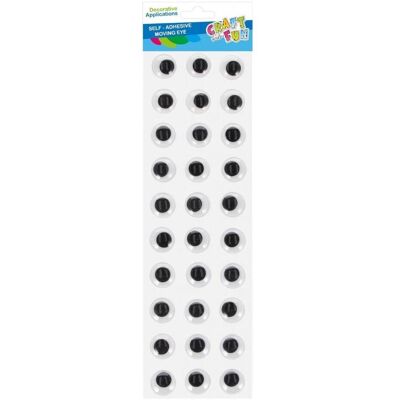 Craft Deko Deko selbstklebende Augen 12mm 30Stk Craft Deko Deko selbstklebende Augen 12mm 30Stk