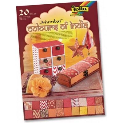 Folia, Bastelpapier, Motivblock India Mumbai (170 g/m², 20x) Folia, Bastelpapier, Motivblock India Mumbai (170 g/m², 20x)