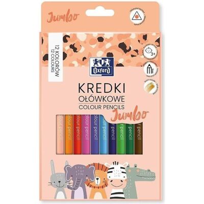 Oxford, Malstifte, Kinder Jumbo Buntstifte 12 Farben (12x) Oxford, Malstifte, Kinder Jumbo Buntstifte 12 Farben (12x)