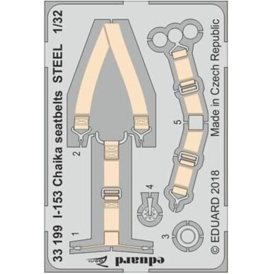 Eduard I-153 Chaika seatbelts STEEL for ICM Eduard I-153 Chaika seatbelts STEEL for ICM