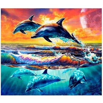 Norimpex 5D-Diamantmosaik - Delfine 40x30cm Norimpex 5D-Diamantmosaik - Delfine 40x30cm