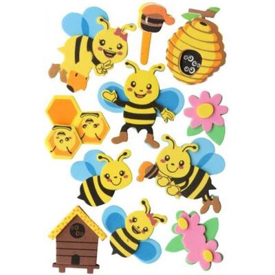 Glorex 3D Moosgummi, 11tlg. Bienen 6x4,5cm, selbstklebend Glorex 3D Moosgummi, 11tlg. Bienen 6x4,5cm, selbstklebend