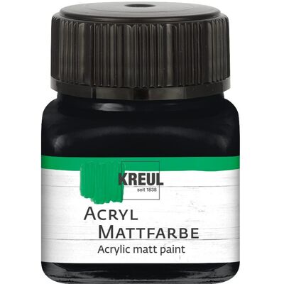 Kreul, Künstlerfarbe + Bastelfarbe, Acryl Mattfarbe Schwarz 20ml (20 ml) Kreul, Künstlerfarbe + Bastelfarbe, Acryl Mattfarbe Schwarz 20ml (20 ml)