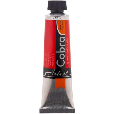 Talens, Künstlerfarbe + Bastelfarbe, Oelfarbe Cobra wasservermalbar Pyrrolrot 315 (40 ml) Talens, Künstlerfarbe + Bastelfarbe, Oelfarbe Cobra wasservermalbar Pyrrolrot 315 (40 ml)