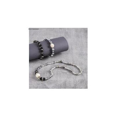Rayher Perlen-Set Glasperlenmix mit Effektperlen schwarz/weiss Rayher Perlen-Set Glasperlenmix mit Effektperlen schwarz/weiss