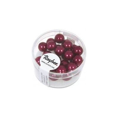Rayher Renaissance Glaswachsperlen, 8mm ø, bordeaux, 2 Rayher Renaissance Glaswachsperlen, 8mm ø, bordeaux, 2