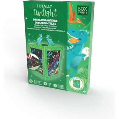 Box Candiy Scratch Art Lantern - Totally Twilight Dinosaur - (BC-1936) Box Candiy Scratch Art Lantern - Totally Twilight Dinosaur - (BC-1936)