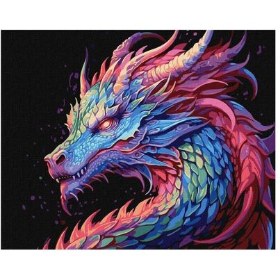 Ideyka Malen nach Zahlen - Bunter Drache 40x50cm Ideyka Malen nach Zahlen - Bunter Drache 40x50cm