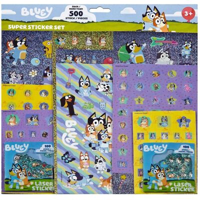 Undercover, Sticker, Super Sticker Set Bluey - 500+ Stück. (500 Sticker) Undercover, Sticker, Super Sticker Set Bluey - 500+ Stück. (500 Sticker)