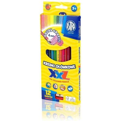 Astra, Malstifte, Sechseckige Buntstifte, 12 Farben (12x) Astra, Malstifte, Sechseckige Buntstifte, 12 Farben (12x)