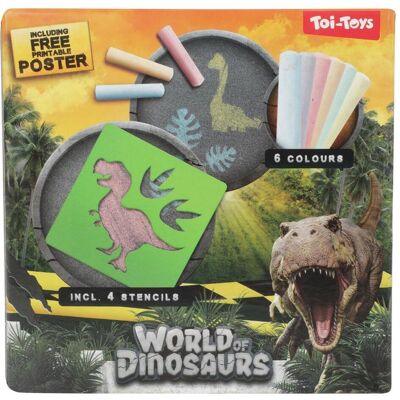 Toi-Toys World of Dinosaurs Strassenkreide Dino mit Vorlagen, 10 Stück. Toi-Toys World of Dinosaurs Strassenkreide Dino mit Vorlagen, 10 Stück.