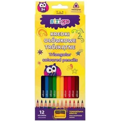 Stigo Bike, Malstifte, Dreieckige Buntstifte, 12 Farben STRIGO (12x) Stigo Bike, Malstifte, Dreieckige Buntstifte, 12 Farben STRIGO (12x)